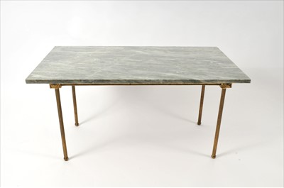 Lot 543 - A 20th century Italian marble-topped brass coffee or occasional table
