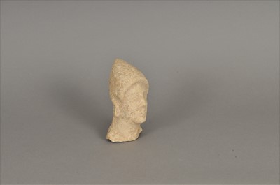 Lot 207 - A carved limestone head of Byzantine style