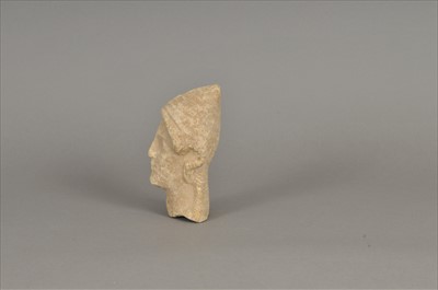 Lot 207 - A carved limestone head of Byzantine style