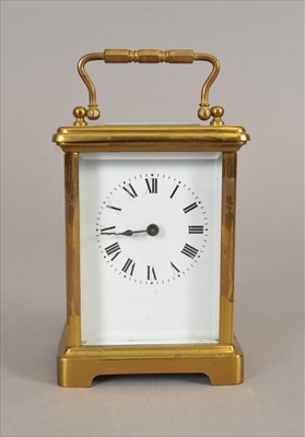 Lot 732 - A small Edwardian brass cased