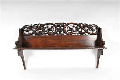 Lot 768 - A Regency Anglo-Indian carved rosewood wall shelf