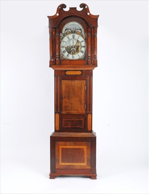 Lot 286 - A George III mahogany long case clock, J Jones Carnarvon