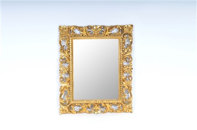 Lot 783 - A 19th century gilt carved wood Florentine style framed wall mirror
