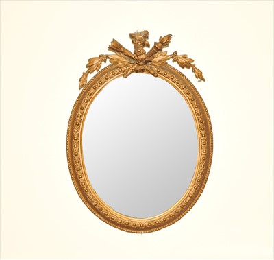 Lot 771 - A late 19th century gilt plaster wall mirror