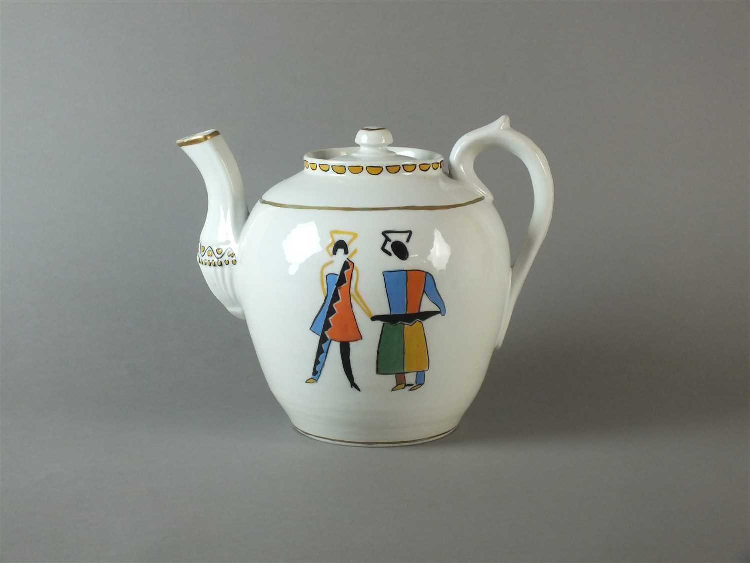 Lot 2 - Ukrainian porcelain teapot designed by Sonia Delauney