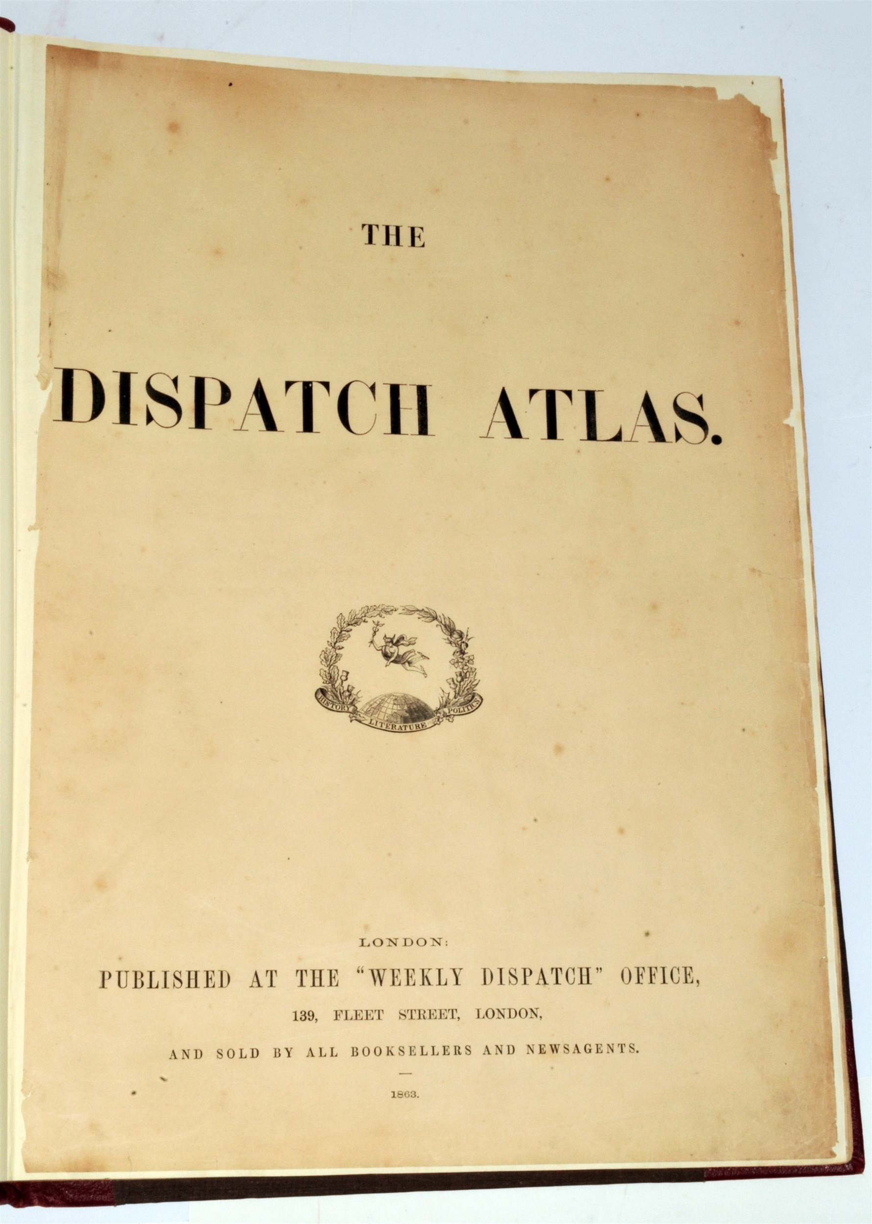 Lot 256 - THE DISPATCH ATLAS. Folio, Weekly Dispatch