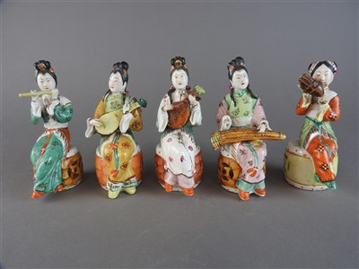 Lot 57 - A set of five 1920s earthenware Chinese...
