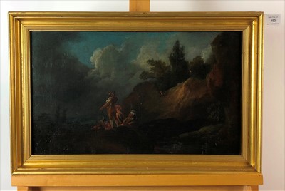 Lot 402 - Continental school, 19th century, soldiers, oil