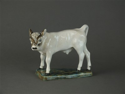 Lot 174 - Austrian Pottery model of a bull by Eduard Klablena