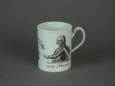 Lot 342 - Worcester 'King of Prussia' mug
