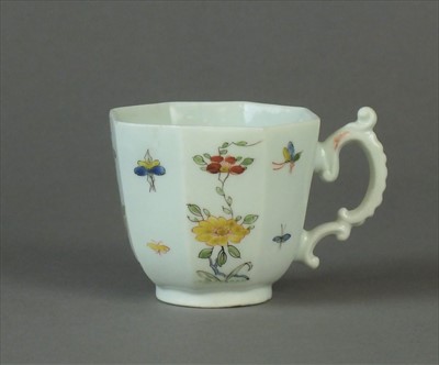 Lot 346 - Worcester octagonal coffee cup, circa 1753-54