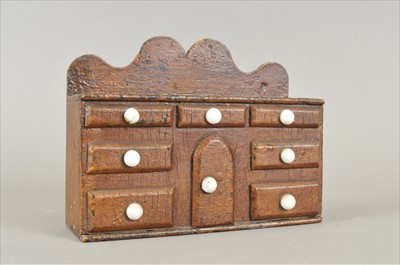 Lot 458 - A small 19th century scratch-built scumbled coin box