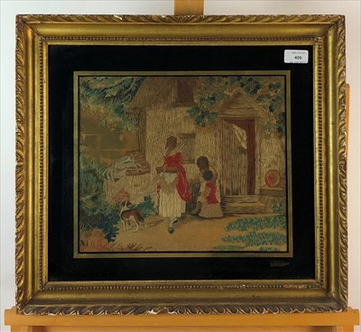 Lot 406 - needlework panel