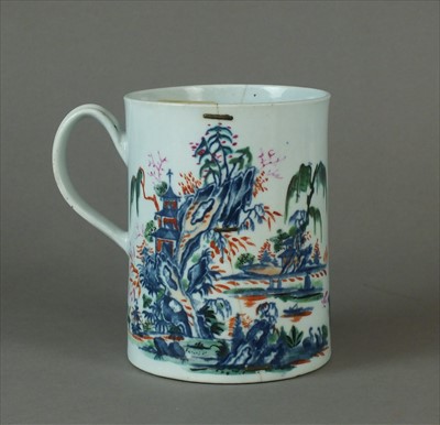 Lot 351 - A Worcester outside-decorated, dated mug