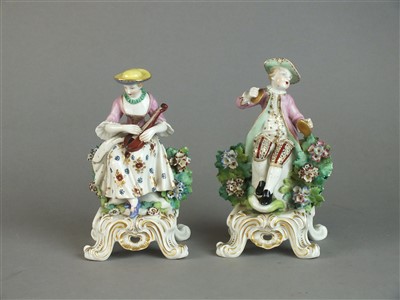 Lot 238 - A pair of Samson porcelain figures