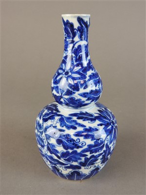 Lot 145 - Chinese blue and white porcelain double gourd...