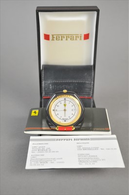 Lot 146 - Ferrari formula quartz pocketwatch with alarm,...