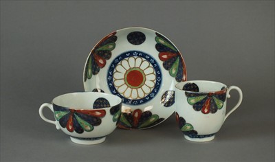 Lot 353 - Worcester trio of teacup, coffee cup and saucer