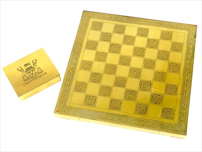 Lot 269 - Celtic Knot Brass Chess Board