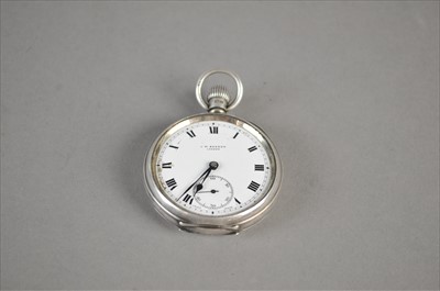 Lot 145 - A silver pocketwatch signed "J.W. Benson" with...