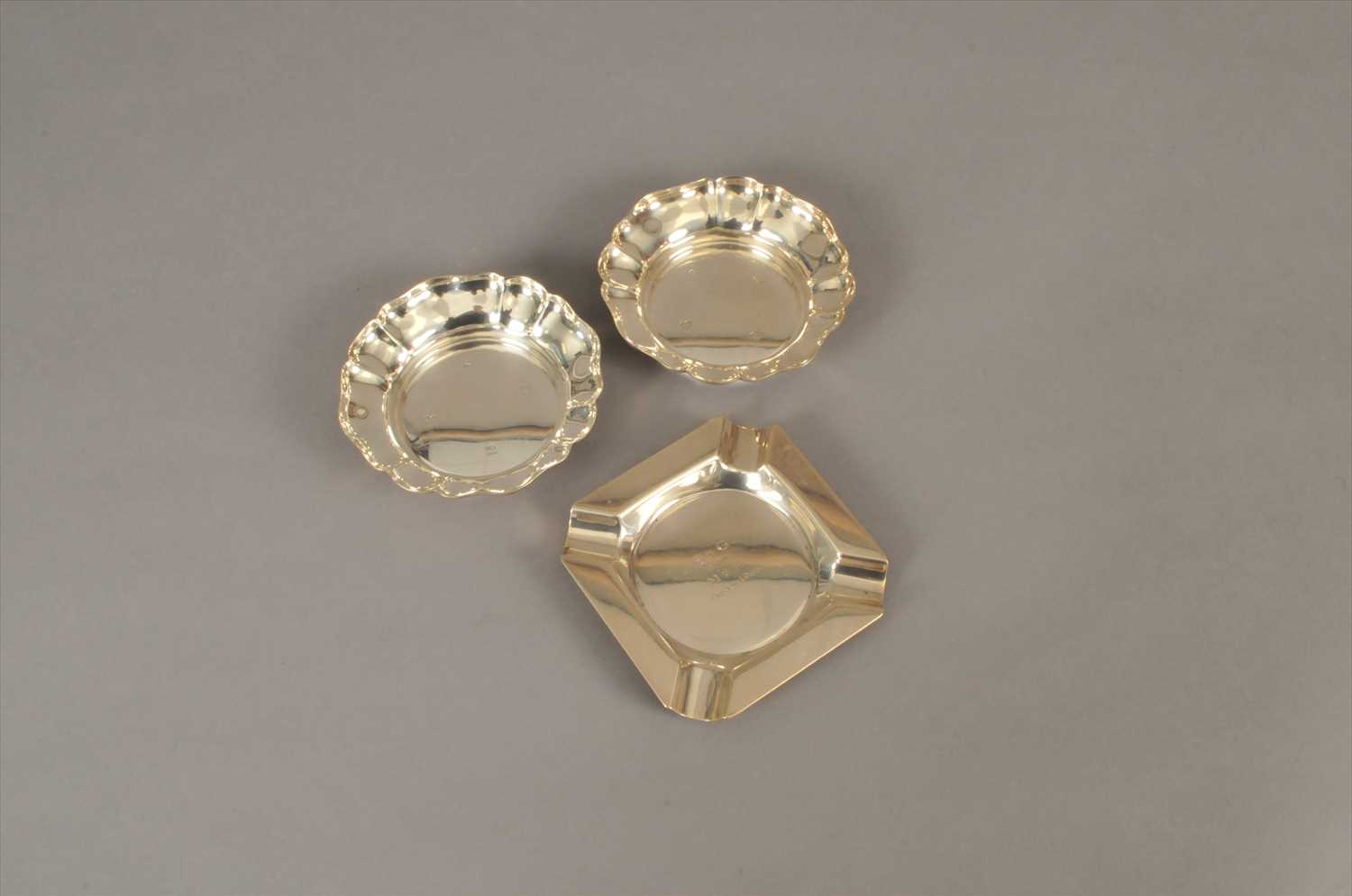 Lot 19 - A pair of silver nut dishes