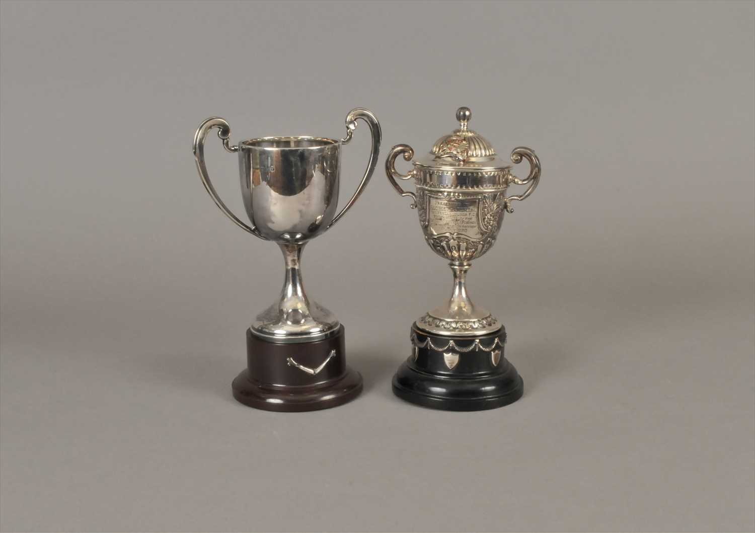 Lot 22 - Two presentation trophy cups
