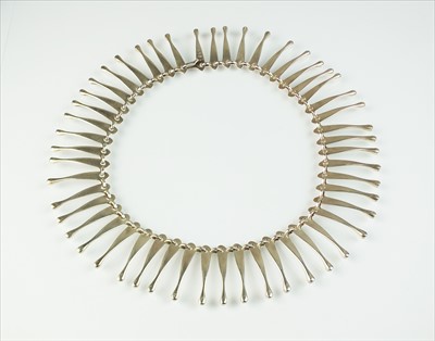 Lot 115 - A Georg Jensen silver fringe necklace by Bent Gabrielson