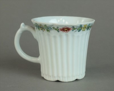 Lot 368 - Worcester 'Reeded' Coffee Cup, circa 1752-54