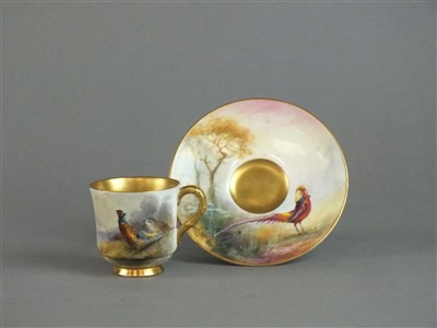 Lot 232 - Royal Worcester demitasse cup and saucer