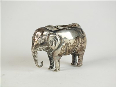 Lot 49 - An Edwardian novelty silver pin cushion in the form of an elephant