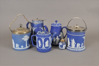 Lot 231 - Wedgwood dark blue jasperware