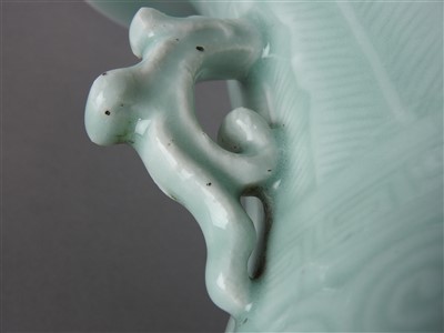 Lot 74 - A large Chinese celadon baluster vase, Qing...