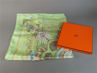 Lot 449 - A Hermés silk scarf
