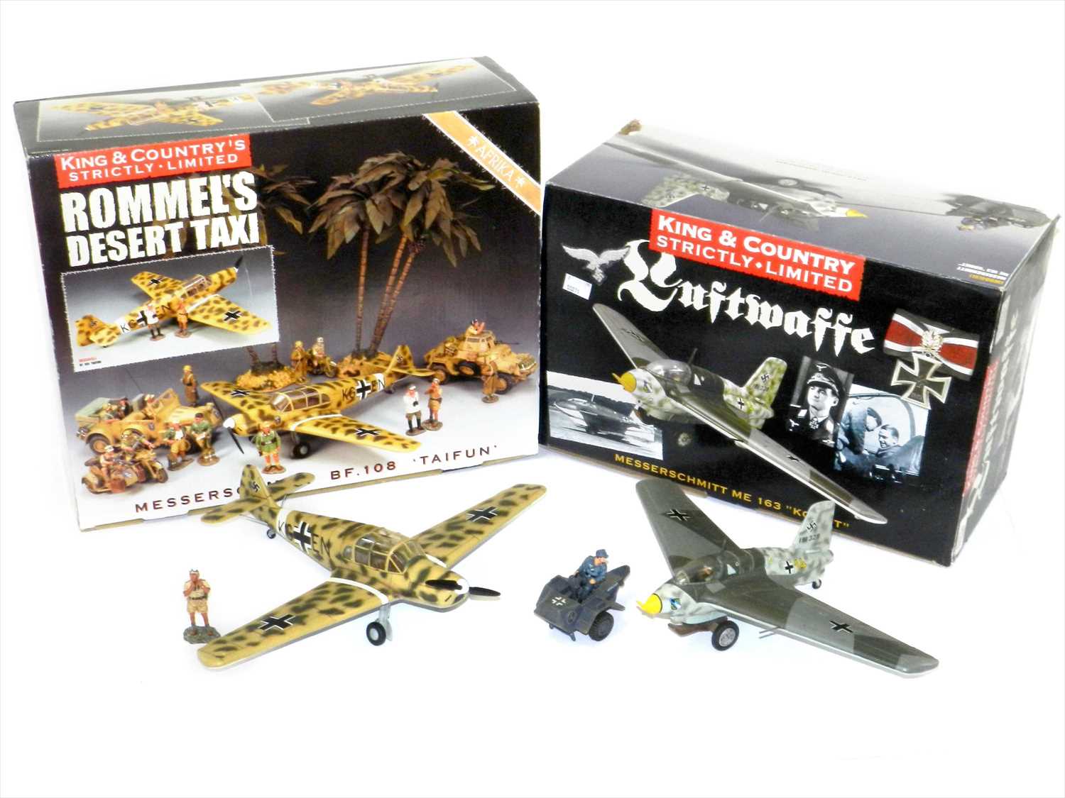Lot 550 - King & Country Messerschmitt Me163 and Rommel’s Messerschmitt Bf108