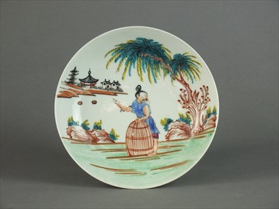 Lot 374 - Worcester saucer, circa 1776-80