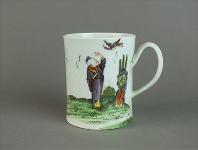 Lot 379 - Worcester 'Beckoning Chinaman' cylindrical mug