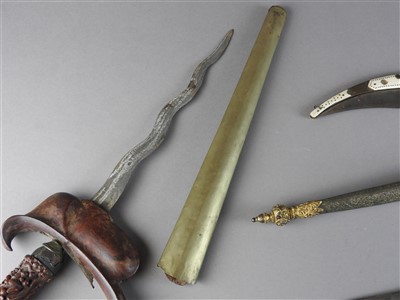 Lot 70 - An Afghan pesh kabz and a Javanese kris