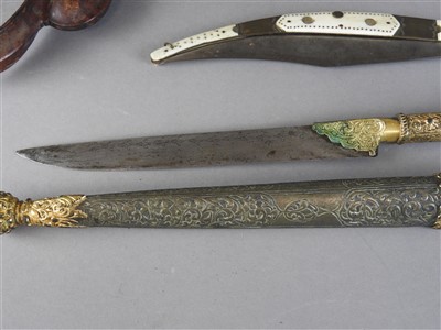 Lot 70 - An Afghan pesh kabz and a Javanese kris