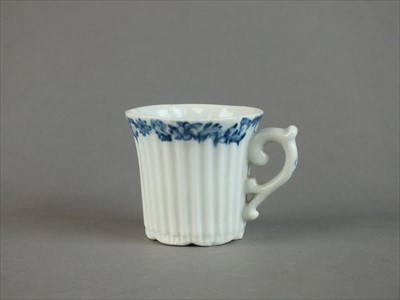 Lot 380 - An early Worcester fluted coffee cup, circa 1753-54