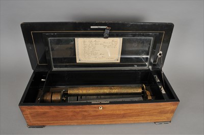 Lot 441 - A large 19th century Nicole Freres cylinder lever-pull music box