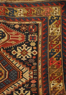 Lot 818 - Karagashli rug, East Caucasus, the indigo...