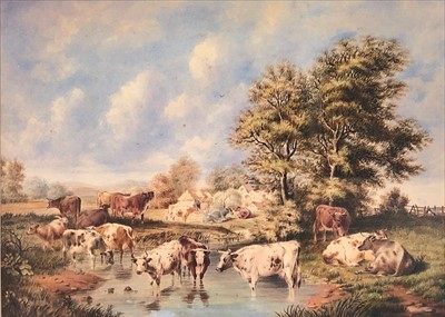 Lot 426 - Attributed to Thomas Sydney Cooper, pair of watecolours