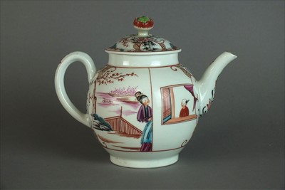 Lot 383 - Worcester teapot and cover, circa 1770