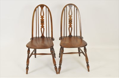 Lot 776 - A set of six good quality reproduction bar back dining chairs