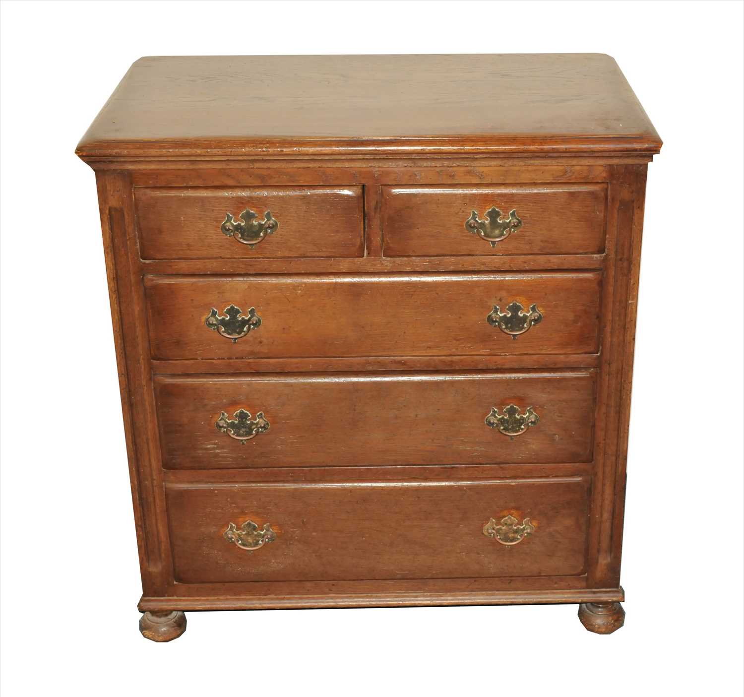 Lot 785 - A Bevan Funnell 'Reprodux' oak chest of two short and three long drawers