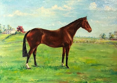 Lot 431 - H de W Sanders, Horse in a landscape