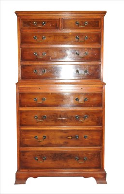 Lot 791 - A good quality reproduction chest on chest