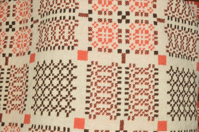 Lot 474 - A 20th century woven Welsh wool blanket