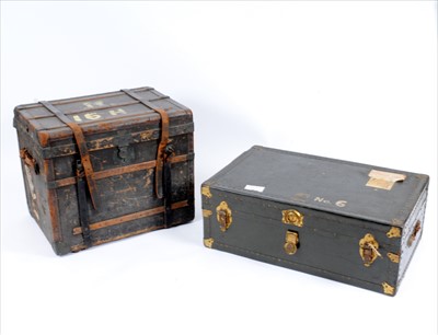 Lot 483 - Two Edwardian luggage cases