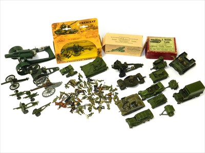 Lot 567 - Britains and similar Tanks, Guns and soldiers